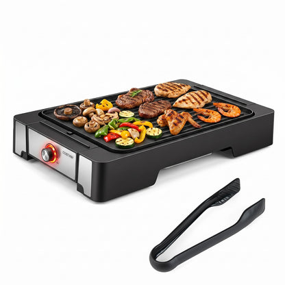 2-in-1 Electric Grill and Griddle, 2300W Non-Stick Table Grill