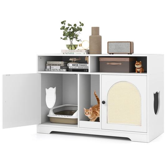 Indoor Cats Wooden Hidden Litter Box Furniture with Storage