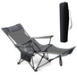 2 in 1 Portable Reclining Camp Chair with Detachable Footrest