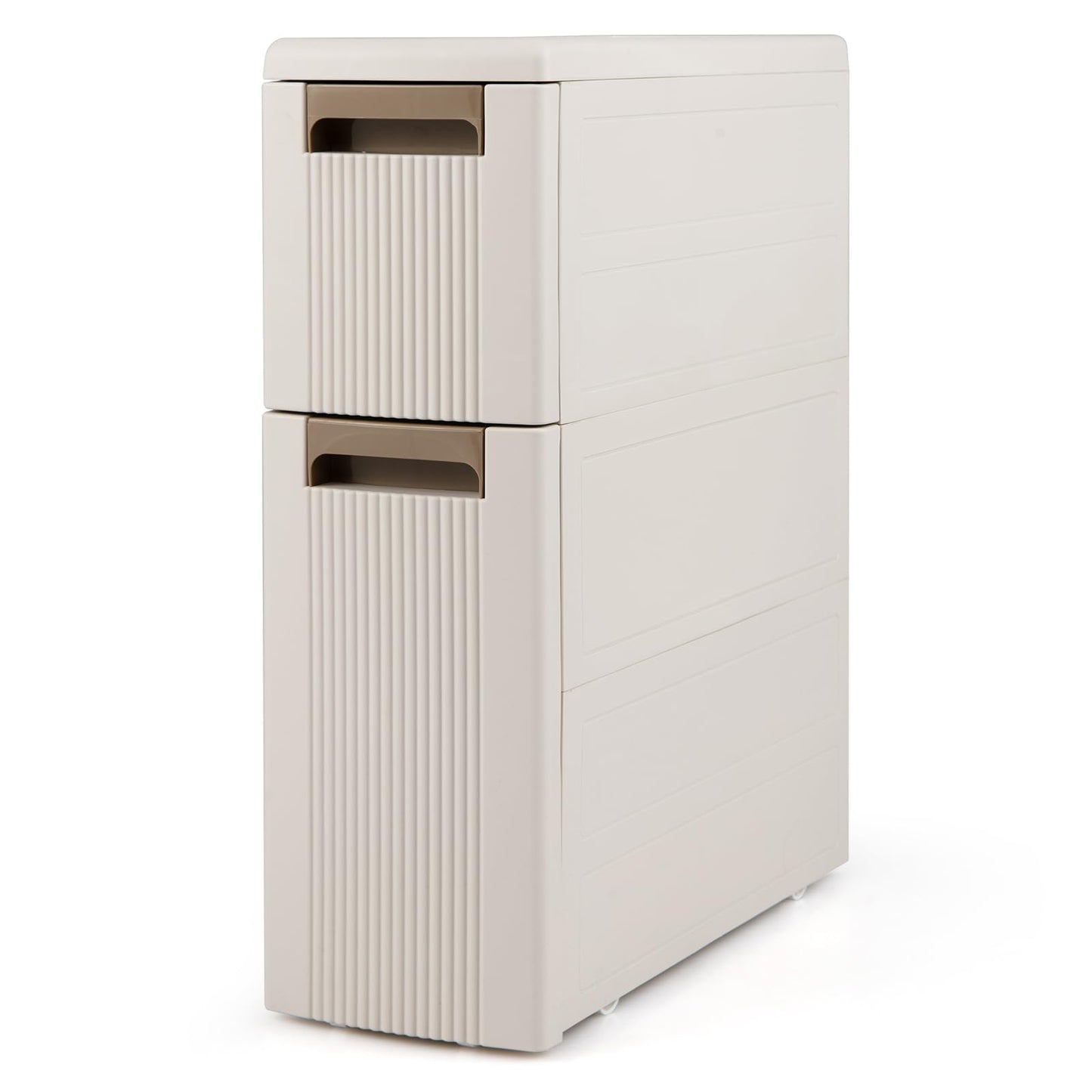 Slim Bathroom Floor Cabinet with 2/3/4 Drawers on Wheels