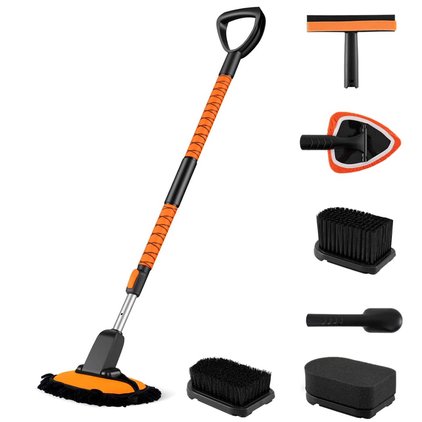 132 cm Car Wash Brush with Extendable Handle Vehicle Cleaning Set