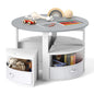 5 Piece Kids Table and Chair Set Round for 4 with 4 Fabric Drawers