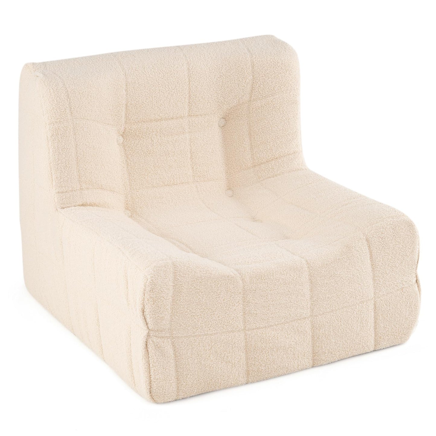 Bean Bag Chair for Adults, Teddy Fleece Lazy Floor Sofa Beanbag Chair