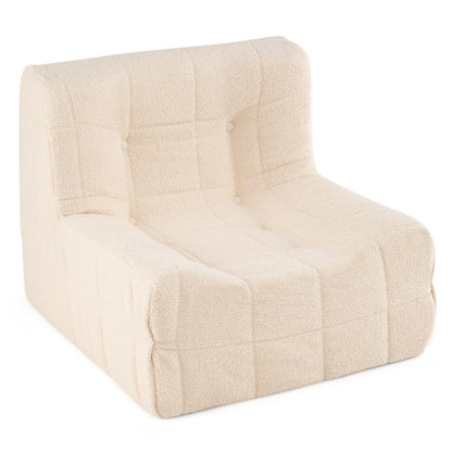 Bean Bag Chair for Adults, Teddy Fleece Lazy Floor Sofa Beanbag Chair