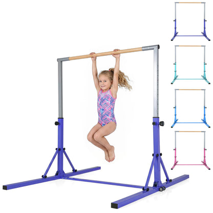 Foldable Gymnastics Bar, 90-150cm Height Adjustable Training Bar