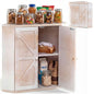Corner Bread Box for Kitchen Counter, Bamboo Double Layer Breadbox Organizer with Adjustable Shelf