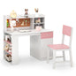 Kids Desk and Chair Set with 3-Tier Shelf and Drawer