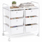 6 Drawer Storage Cart with Lockable Wheels & Handles
