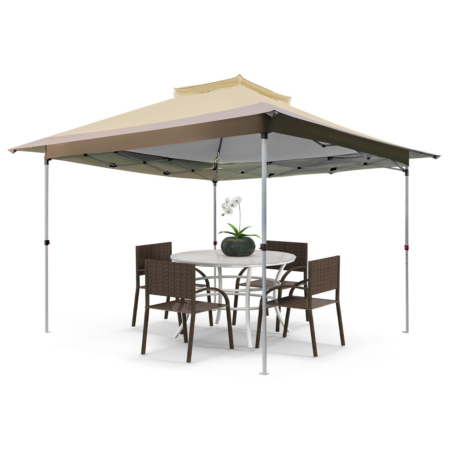 Pop up Gazebo with Vented Top and Portable Canopy Shelter