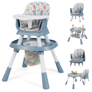 16 in 1 Convertible Highchair/Table Chair Set/Building Block Table/Booster Seat with Removable Tray