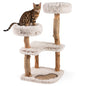 Wooden Cat Tree, Multi-Layer Cats Tower with Jute Scratching Posts