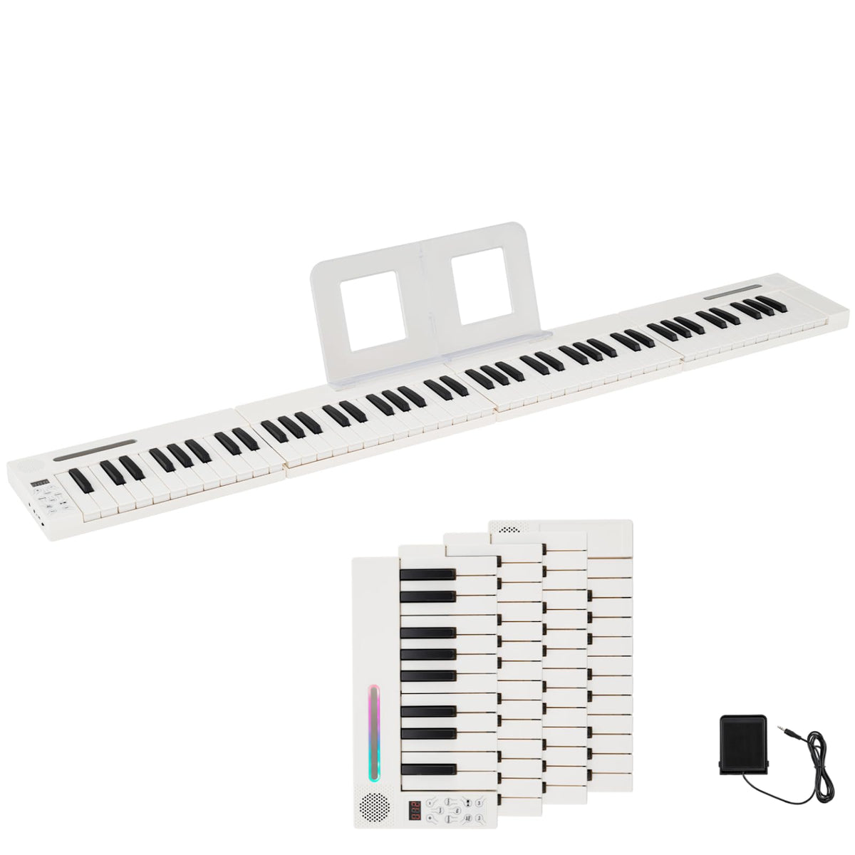 88 Keys Keyboard Piano,Magnetic Digital Piano with Wireless