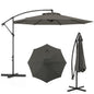 295 cm Patio Offset Umbrella with Easy Tilt Adjustment and Crossed Base