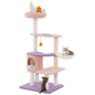 140cm Tall Multi-level Cat Climbing Tower with Sisal Covered Scratching Posts