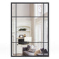 Decorative Wall Mirror, 100x70cm Large Rectangular Hanging Window Mirror
