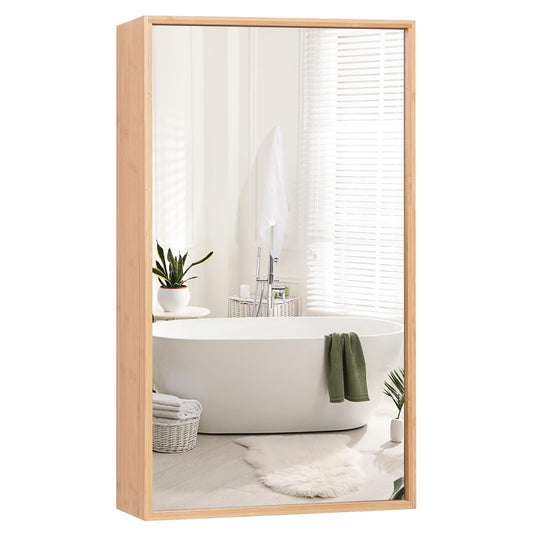 Wall Mounted Storage Cupboard with Single Door and Adjustable Shelves