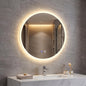 600mm/700mm Round Bathroom Mirror with LED Lights, Illuminated Backlit Wall Mounted Vanity Mirror with 3 Colors