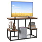 Rustic TV Console Table Industrial Sofa Table with Open Storage Shelves