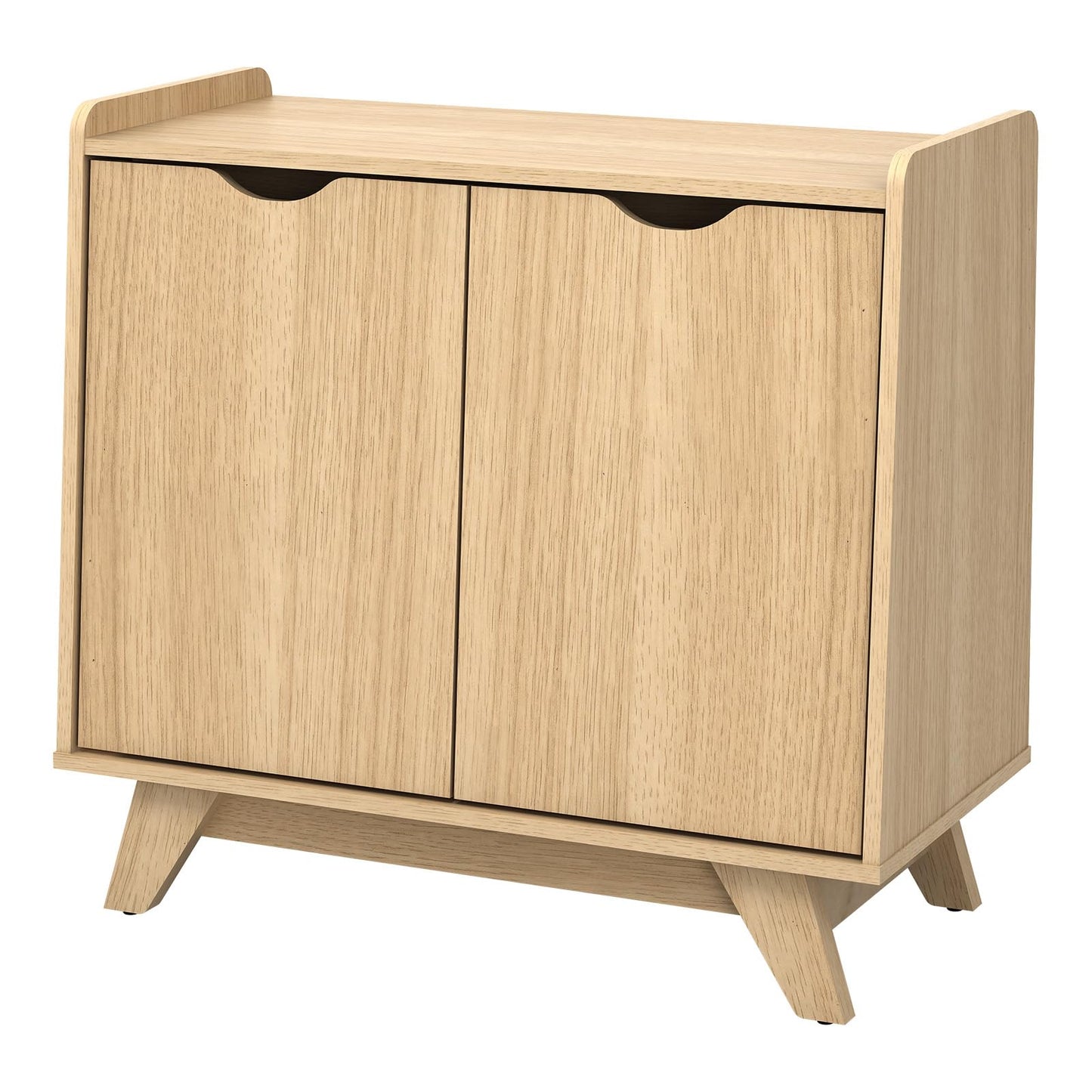 2 Door Storage Cabinet, Wooden Buffet Sideboard with 5-Level Adjustable Shelf