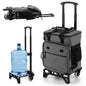 50-Can Large Rolling Cooler with Adjustable Handle and Bottom Plate