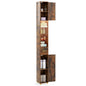 180 cm Tall Bathroom Cabinet Narrow Storage Organizer with 3 Doors and Adjustable Shelves