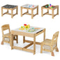 3-Piece Wooden Toddler Furniture Set with Removable Tabletop