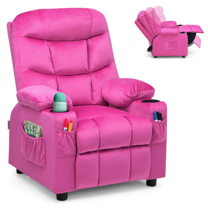 Adjustable Larger Kids Lounge Recliner Chair with 2 Cup Holders