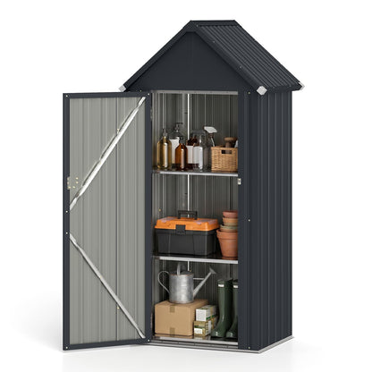 3 x 2FT Metal Garden Storage Shed with 3 Adjustable Shelves