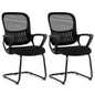 2PCS Conference Chairs, Metal Base Reception Chairs with Breathable Mesh Back