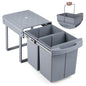 40L Built-in Pull Out Trash Can Under Cabinet Under Sink