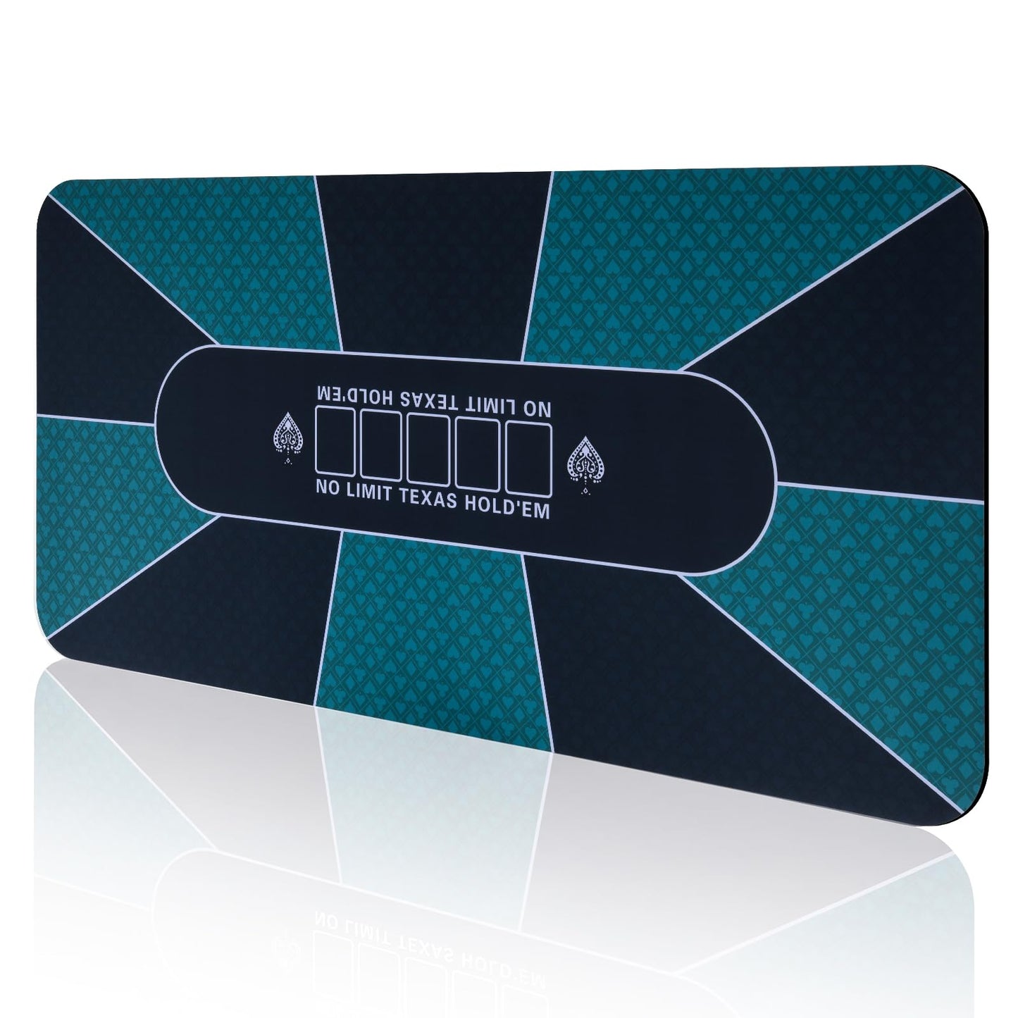 Poker Mat 180 x 90cm, 10 Players Texas Hold'em Poker Table Mat Topper