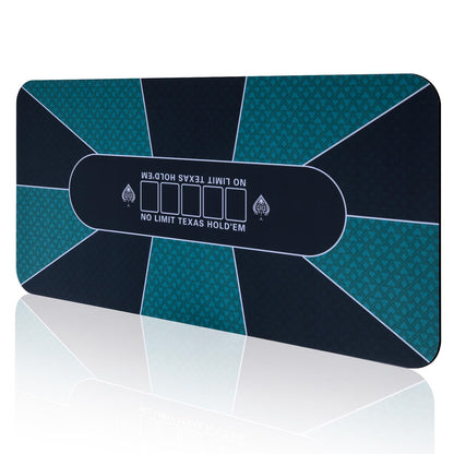 Poker Mat 180 x 90cm, 10 Players Texas Hold'em Poker Table Mat Topper