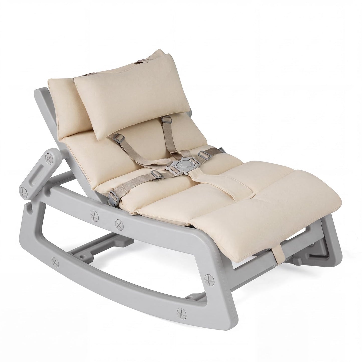 Kids Rocking Chair, Indoor Outdoor Toddlers Rocker with Adjustable Backrest