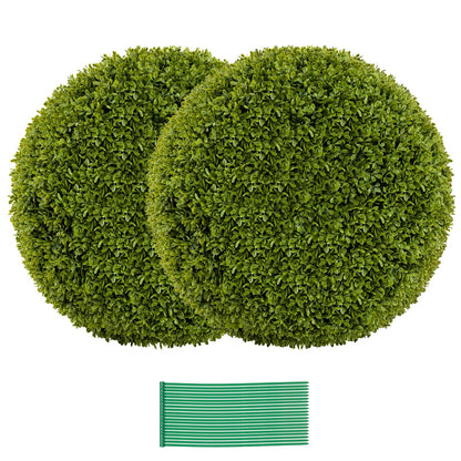 50CM Artificial Topiary Balls Set of 2 Round Fake Boxwood Topiary Leaf Plants