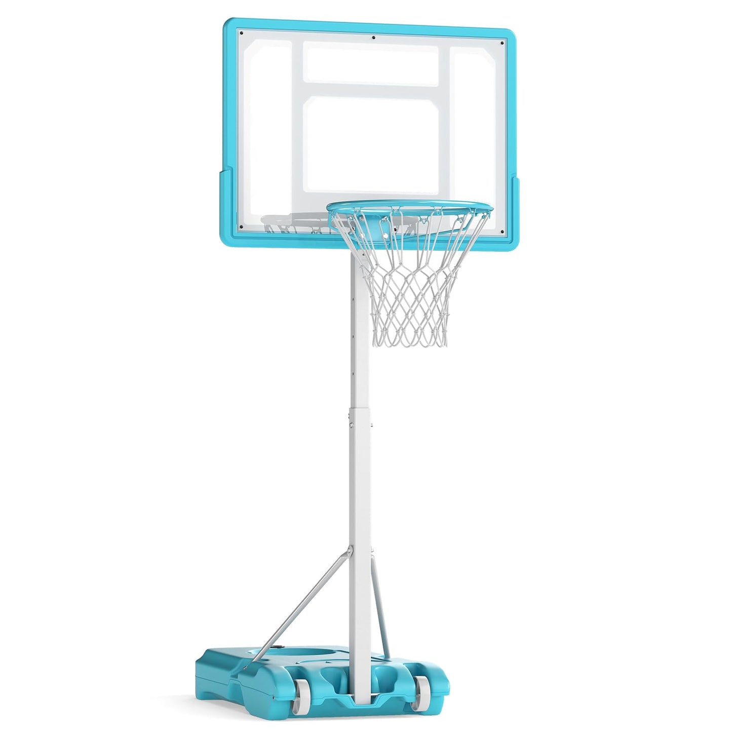 Pool Basketball Hoop Poolside Basketball Goal with 83 cm Shatterproof Backboard