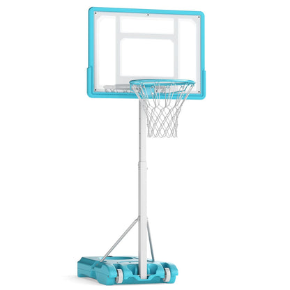 Pool Basketball Hoop Poolside Basketball Goal with 83 cm Shatterproof Backboard