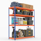 4 Tier Garage Shelving Unit, 180 x 61 x 203cm Boltless Storage Rack