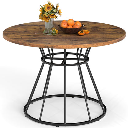 118cm Dining Table for 4-6 People, Round Kitchen Table