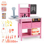 Wood Medical Center Toy Set with Blackboard and Pet Scale for Boys Girls