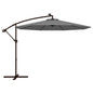 294 cm Solar Patio Offset Umbrella Cantilever Umbrella with 40 LED Lights