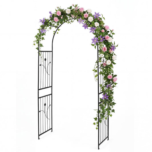 Metal Garden Arch, Large Archway Trellis Pergola Arbour for Rose Vines Climbing Plant