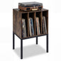 Record Player Stand, Turntable Stand End Sofa Side Table with 4 Vinyl Display Shelves