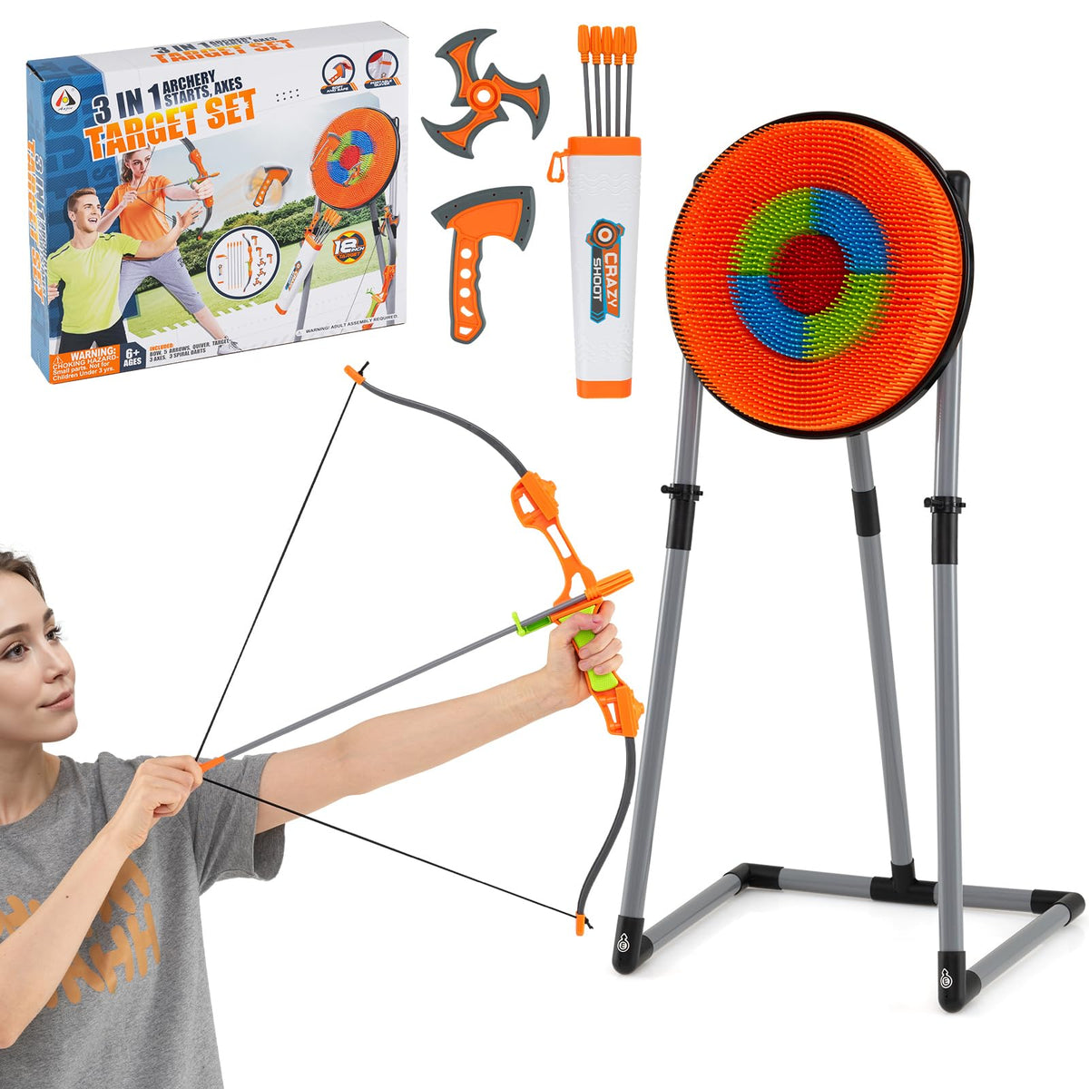 3 in 1 Throwing Target Set Kids Throwing Game for Birthday Christmas Gifts