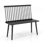 Dining Bench, Entryway Bench with Removable Spindle Back & Anti-slip Foot Pads