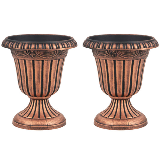 46 cm Tall Vintage Planters Set of 2 Urn Plastic Flower Pots