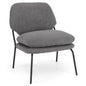 Armless Accent Chair Teddy Fleece Fabric Upholstered Leisure Chair