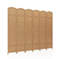 6-Panel Room Divider Folding Privacy Screen with Hand-woven Texture