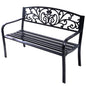 Metal Frame 2 Seater Garden Bench Butterfly Pattern