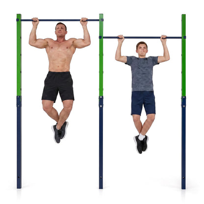 Outdoor In-Ground Pull Up Bar Station, Heavy Duty Metal Chin Up Bar