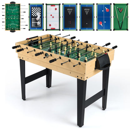 10-in-1 Combo Game Table Set with Foosball and Air Hockey